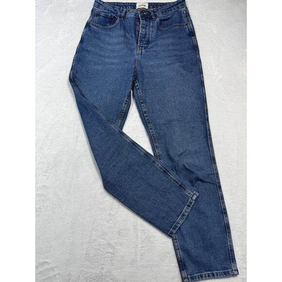 Sézane Denim Jean Sz40 (US 8) Med Wash High Rise Straight Leg French Minimalist - Picture 8 of 9